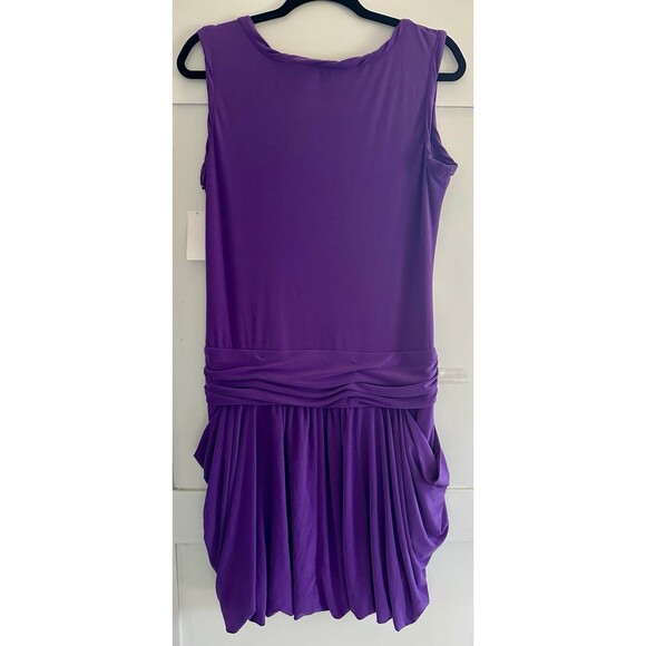 Essentials by ABS Purple Sz 10 Sleeveless Wide Strap Oversized Mini Dress NWT - Picture 5 of 7